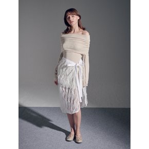 Lace Layered Wrap Skirt_WHITE