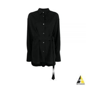 스튜디오 니콜슨 CONDELL TIE WAIST SHIRT DARKEST NAVY (1095) (콘델 타이 웨