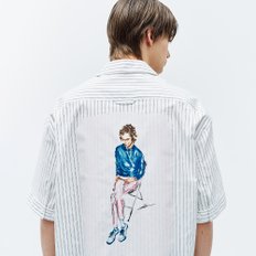 아쿠아렐 오픈카라 하프 셔츠 화이트 ZH3SH309WH