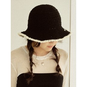No.157 / Lily Wide Bucket Hat _ Black