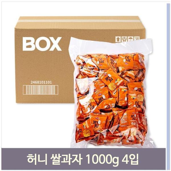 대용량 간식 허니 쌀과자 진주 1000g 4입 과자 스낵(1)