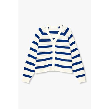 GCUT [지컷25S/S]스트라이프 패턴 크롭 가디건(7215250303)