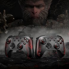 【한정판】8BitDo Black Myth: 오공 유/무선게임 컨트롤러 게임패드 홀 금속 로커