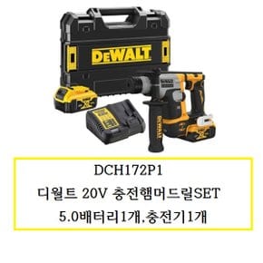 DCH172P1 디월트20V 충전햄머드릴SET 5.0배터리1개,충전기1개