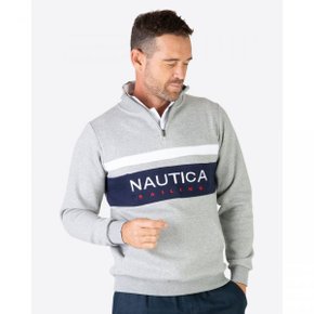 4655752 NAUTICA Colton ¼ Zip Jumper - Grey Marl