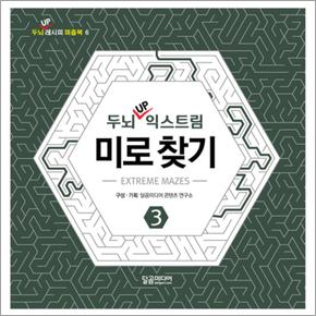 두뇌업 UP 익스트림 미로찾기 3 권 : 두뇌 발달 레시피 퍼즐북 책 (스프링)