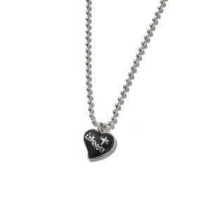 lotsyou_Doodle Heart star Necklace Black