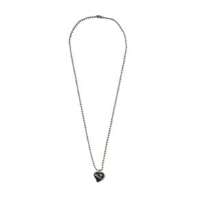 lotsyou_Doodle Heart star Necklace Black