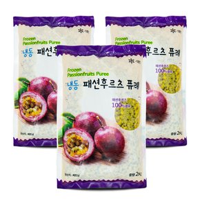 신정푸드 냉동 패션후르츠 퓨레 2kg x 3개 (원산지:베트남)