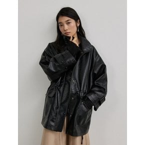 RAVEN LEATHER SAFARI - BLACK