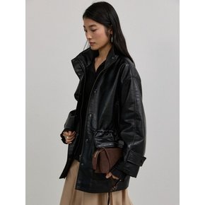 RAVEN LEATHER SAFARI - BLACK