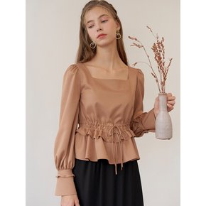 Waist Point Blouse BEIGE