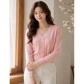 솔리드 브이넥 니트 숏가디건 G5SCD018P _P387825308