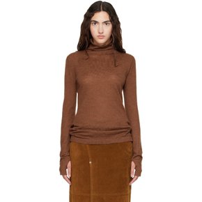 브라운 파인 퍼넬 터틀넥 탑 AW26T3011Y324 Rust R03
