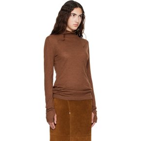 브라운 파인 퍼넬 터틀넥 탑 AW26T3011Y324 Rust R03