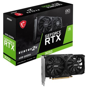 아이코다 MSI 지포스 RTX 3050 벤투스 2X OC D6 6GB 그래픽카드