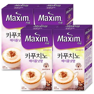  맥심카페 카푸치노 헤이즐넛향 10T x 4개