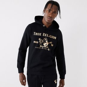 [TRUE RELIGION] METALIC BUDDHA PULLOVER HOODIE_105484_BLACK