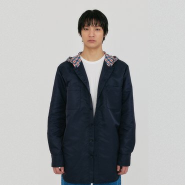 EENK ZUHO Hooded Shirt - Navy