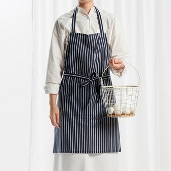 JAJU 스트라이프 코튼 간편 앞치마_75_네이비 J615902002300