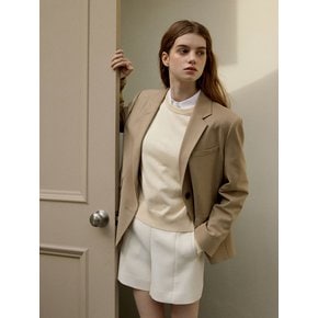 Basic two button jacket_Beige