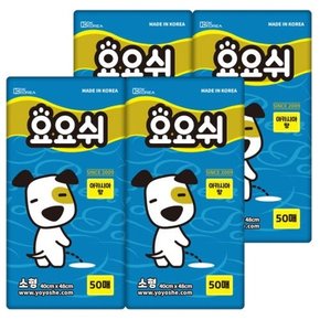 요요쉬 강아지 배변패드 스카이 (아카시아향) 소형  50매 X 4개