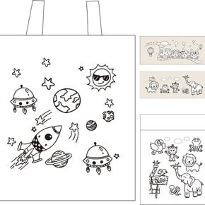 DIY 밑그림 에코백 꾸미기에코백 컬러링에코백