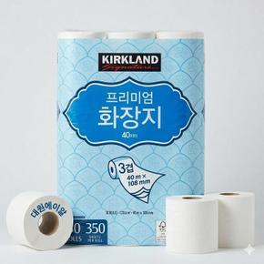[커클랜드] 시그니춰 프리미엄 3겹화장지40m x 30롤 도톰하고 물기에 강한 (S48393535)