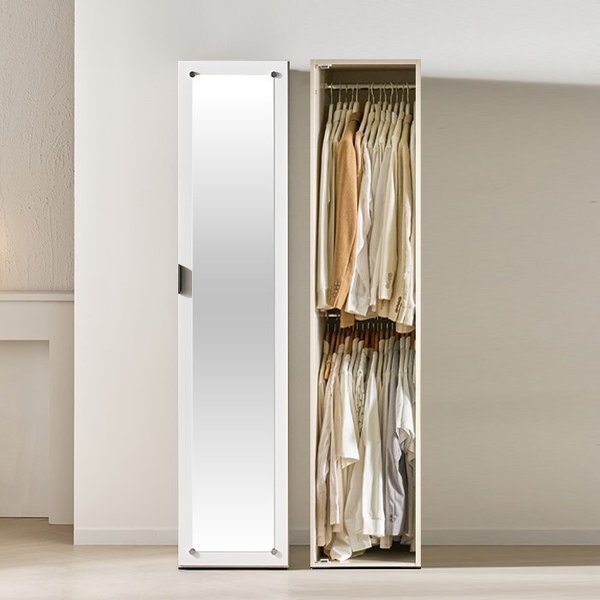 단독장롱 키큰장 거울 옷장 40cm TP879