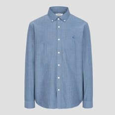 빈폴 24FW 투톤 컬러 헤링본 셔츠 - 스카이 블루(BC4964C22Q)