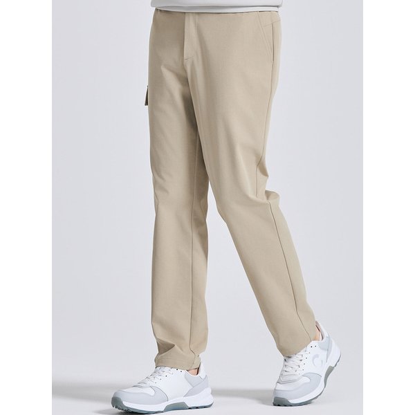 남성 코튼터치 원포켓 카고 밴딩 팬츠 베이지