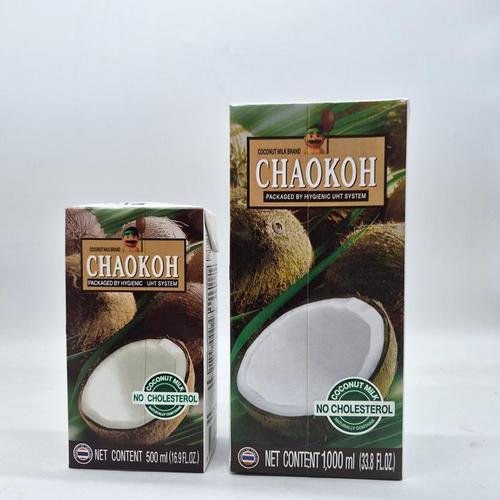 태국 chaokoh 차오코 코코넛밀크 정통 무설탕 커리 베이킹 재료 500ml, 1개(1)