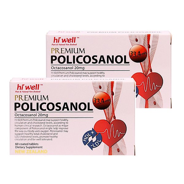 하이웰 프리미엄 폴리코사놀 Policosanol 60정 2개