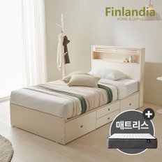 메이디 LED 수납침대 슈퍼싱글SS+LFK파워스프링매트리스