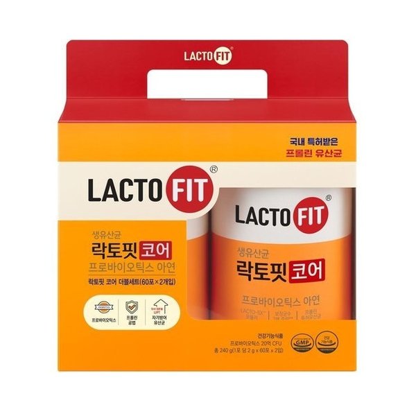 [명절택배][종근당건강] 락토핏 코어 더블세트 240g ( 2g*60포*2입)