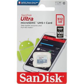 샌디스크 512 SanDisk 512GB Ultra microSDXC UHS 1 카드 100MB s 회색 SDSQUNR 512G GN3MN 1592