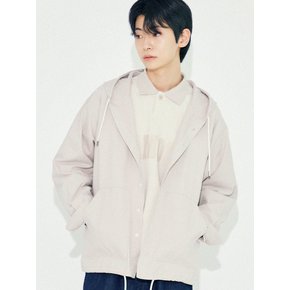 Taylor Hooded Twill Cotton Shirt S144 Gray