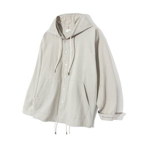 Taylor Hooded Twill Cotton Shirt S144 Gray