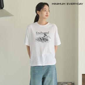 데일리 라운드넥 프린팅 반팔 티셔츠 (EB2LW001D)