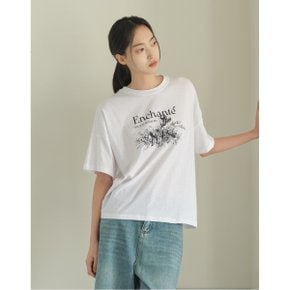 데일리 라운드넥 프린팅 반팔 티셔츠 (EB2LW001D)