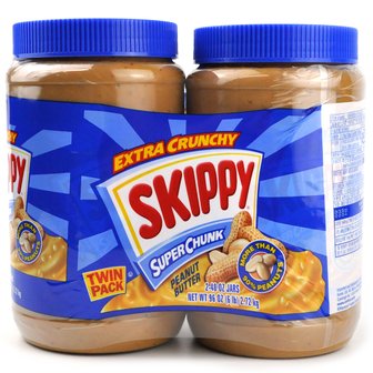  코스트코 SKIPPY 스키피 슈퍼청크 피넛버터 땅콩버터 2.72kg(1.36kg x 2개)