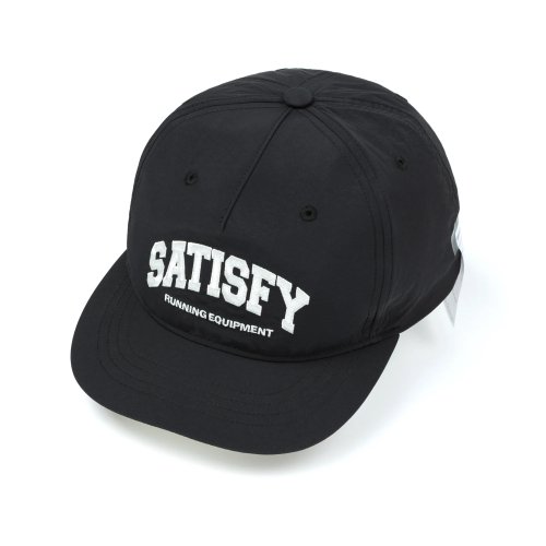[SATISFY FliteSilk 5Panel Pinch Cap] 새티스파이 러닝 플라이트실크 5패널 핀치 캡 모자 Black