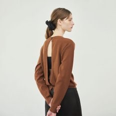 Back cut-out knit (Brown)