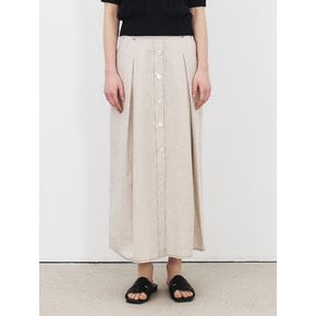 TFR LINEN STITCH BUTTON SKIRT_2COLORS