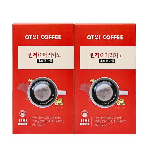 린저 다크 헤이즐넛 아메리카노 100T X 2개 커피 스틱(1)