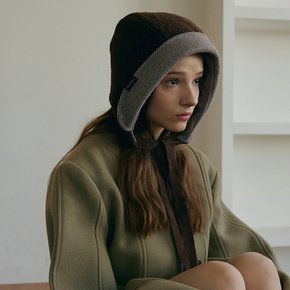 [양면] Herringbone bonnet hat_3color