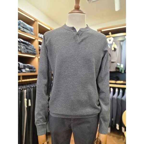 [여주점] 코오롱 브렌우드 남성 에센셜스 워셔블 헨리넥 스웨터 BRWAX26231GYX BEX
