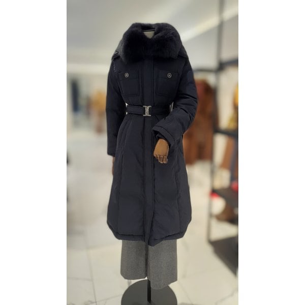 [여주점] 폭스퍼 카라 A라인 구스 롱패딩 S254PSG407