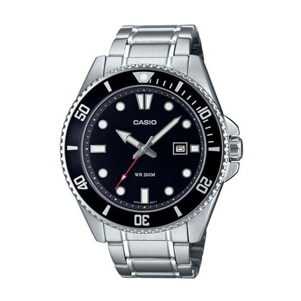 카시오 MDV-107D-1A1 남성 흑새치 아날로그 메탈 손목 시계