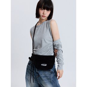 CORDUROY MOON BAG BLACK